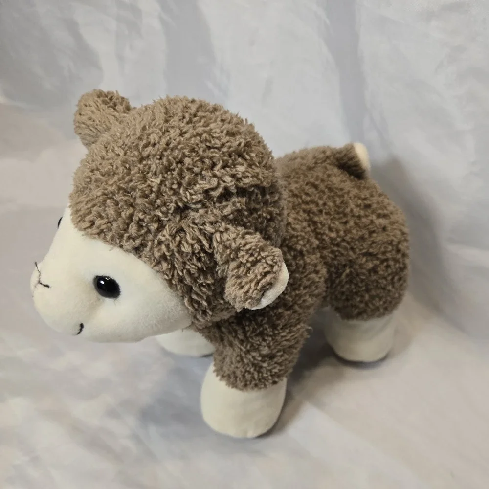 Fuzzy Plush‎ Brown Cream Lamb 10